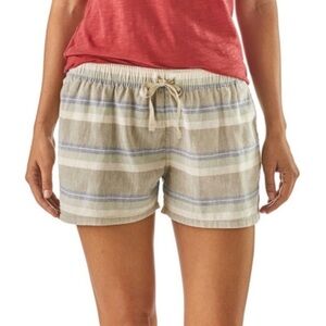 Patagonia Women’s Island Hemp Baggies Shorts Organic Cotton Tarkin Stripe medium